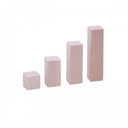 Bausteine: 100 Stück Holzklötze in vier Größen