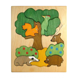 Doppelpuzzle "Tiere des Waldes"