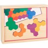 Lernspiel Holzpuzzle Hexagon
