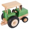 Holzfahrzeug: Traktor mit Anhänger