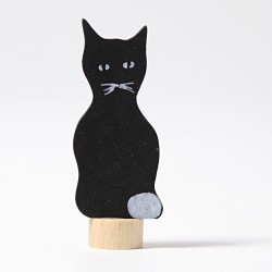 Steckfigur: Katze schwarz