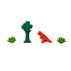 Holzfiguren: Kleine Dinosaurier-Bande