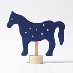 Steckfigur: blaues Pferd