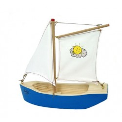 Holzschiff: Segelboot Sonne