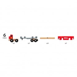 Bahnset Brio: Holztransporter mit Magnetladung