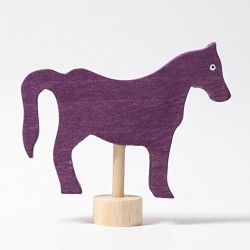 Steckfigur: violettes Pferd